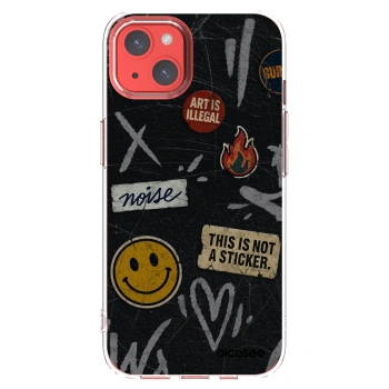 Picasee silikonový průhledný obal pro Apple iPhone 13 - STICKERS x TAGS