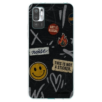 Picasee silikonový průhledný obal pro Xiaomi Redmi Note 10 5G - STICKERS x TAGS