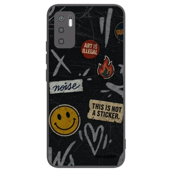 Picasee silikonový černý obal pro Xiaomi Redmi Note 10 5G - STICKERS x TAGS