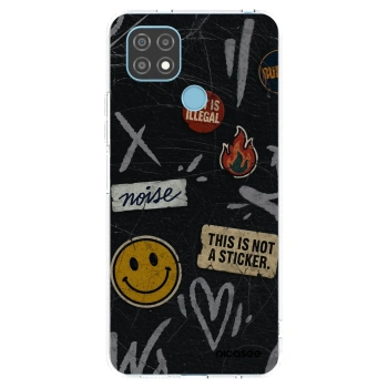Picasee silikonový průhledný obal pro Realme C21 - STICKERS x TAGS