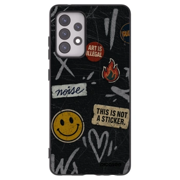 Picasee silikonový černý obal pro Samsung Galaxy A52s 5G A528B - STICKERS x TAGS