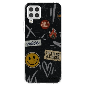 Picasee silikonový průhledný obal pro Samsung Galaxy A22 A225F 4G - STICKERS x TAGS