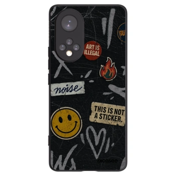 Picasee silikonový černý obal pro Honor 50 5G - STICKERS x TAGS