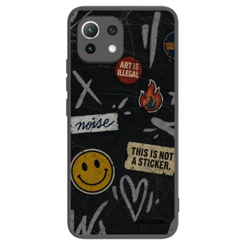 Picasee silikonový černý obal pro Xiaomi 11 Lite 5G NE - STICKERS x TAGS