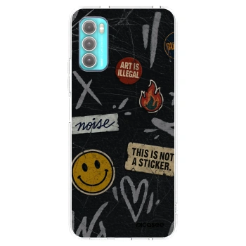 Picasee silikonový průhledný obal pro Motorola Moto G60 - STICKERS x TAGS