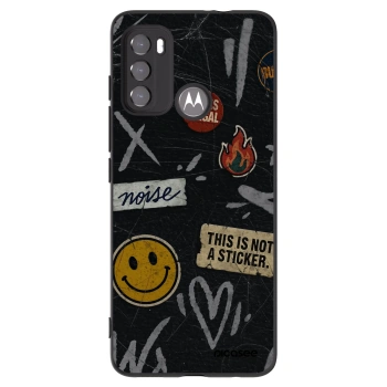 Picasee silikonový černý obal pro Motorola Moto G60 - STICKERS x TAGS