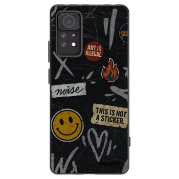 Picasee silikonový černý obal pro Xiaomi Redmi Note 11 Pro 5G - STICKERS x TAGS