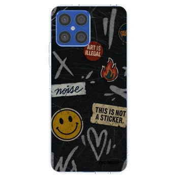 Picasee silikonový průhledný obal pro Honor X8 4G - STICKERS x TAGS