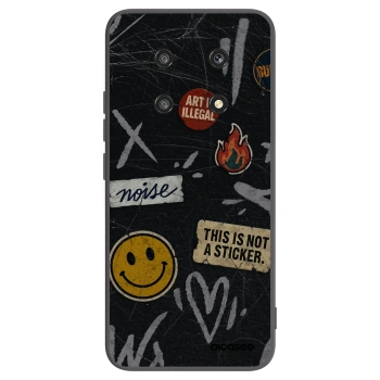 Picasee silikonový černý obal pro Honor Magic4 Lite 5G - STICKERS x TAGS