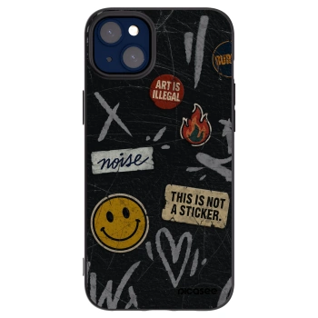 Picasee silikonový černý obal pro Apple iPhone 14 Plus - STICKERS x TAGS