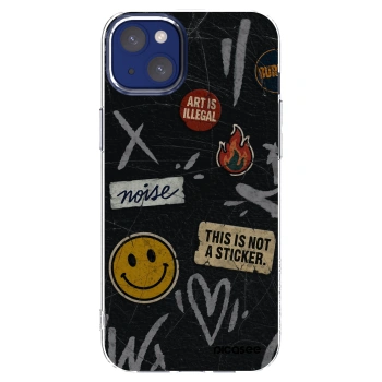 Picasee silikonový průhledný obal pro Apple iPhone 14 Plus - STICKERS x TAGS
