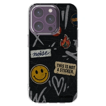 Picasee silikonový průhledný obal pro Apple iPhone 14 Pro - STICKERS x TAGS