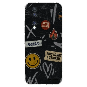 Picasee silikonový průhledný obal pro Honor 70 - STICKERS x TAGS