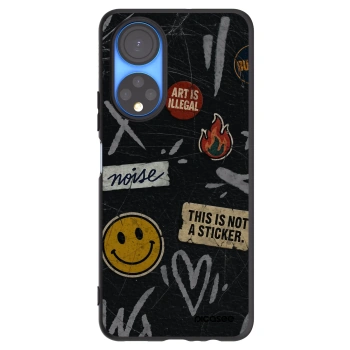 Picasee silikonový černý obal pro Honor X7 - STICKERS x TAGS