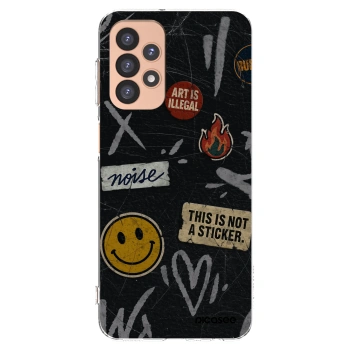 Picasee silikonový průhledný obal pro Samsung Galaxy A23 A236B 5G - STICKERS x TAGS