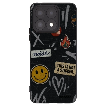 Picasee silikonový černý obal pro Honor X8a - STICKERS x TAGS