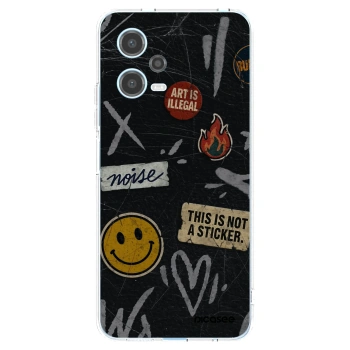 Picasee silikonový průhledný obal pro Xiaomi Redmi Note 12 5G - STICKERS x TAGS