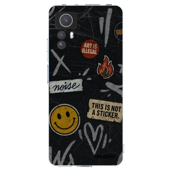 Picasee silikonový průhledný obal pro Xiaomi Redmi Note 12S - STICKERS x TAGS