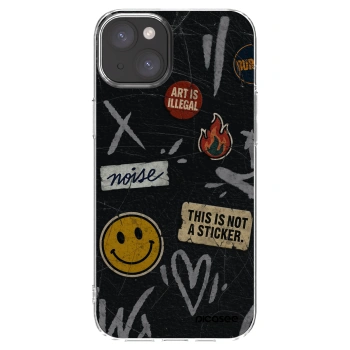 Picasee silikonový průhledný obal pro Apple iPhone 15 Plus - STICKERS x TAGS