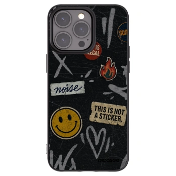 Picasee silikonový černý obal pro Apple iPhone 15 Pro Max - STICKERS x TAGS