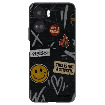 Picasee silikonový černý obal pro Honor 90 Lite 5G - STICKERS x TAGS
