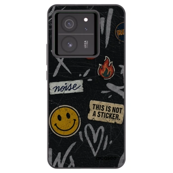 Picasee silikonový černý obal pro Xiaomi 13T - STICKERS x TAGS