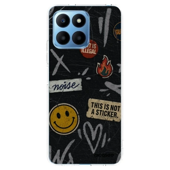Picasee silikonový průhledný obal pro Honor 70 Lite - STICKERS x TAGS