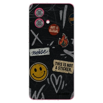 Picasee silikonový průhledný obal pro Motorola Moto G84 5G - STICKERS x TAGS