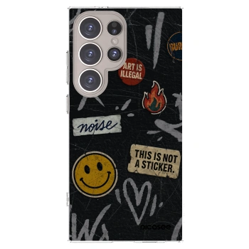 Picasee silikonový průhledný obal pro Samsung Galaxy S24 Ultra S928B 5G - STICKERS x TAGS