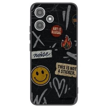 Picasee silikonový černý obal pro Xiaomi Redmi 12 5G - STICKERS x TAGS