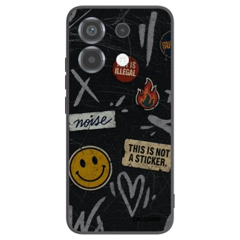 Picasee silikonový černý obal pro Xiaomi Poco X6 - STICKERS x TAGS