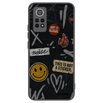 Picasee silikonový černý obal pro Xiaomi Redmi Note 12 Pro 4G - STICKERS x TAGS