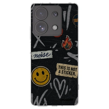 Picasee silikonový průhledný obal pro Xiaomi Redmi Note 13 Pro 4G - STICKERS x TAGS