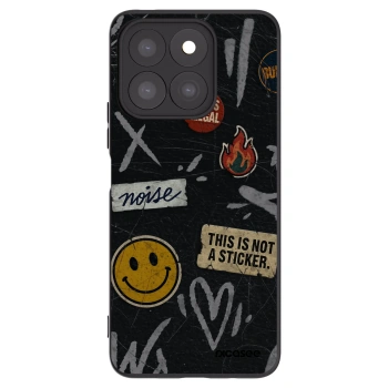 Picasee silikonový černý obal pro Honor X8b - STICKERS x TAGS