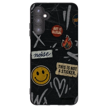 Picasee silikonový černý obal pro Samsung Galaxy A05s A057G - STICKERS x TAGS