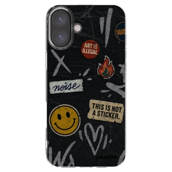Picasee silikonový průhledný obal pro Apple iPhone 16 Plus - STICKERS x TAGS