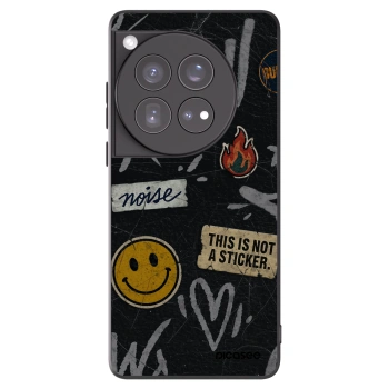 Picasee silikonový černý obal pro OnePlus 12 5G - STICKERS x TAGS