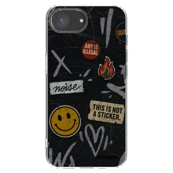 Picasee silikonový průhledný obal pro Apple iPhone 16e - STICKERS x TAGS