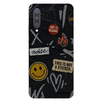 Picasee silikonový průhledný obal pro Xiaomi Mi 9 - STICKERS x TAGS