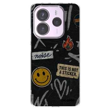 Picasee silikonový průhledný obal pro Xiaomi Redmi Note 14 5G - STICKERS x TAGS