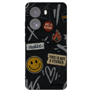 Picasee silikonový černý obal pro Xiaomi Poco X7 - STICKERS x TAGS