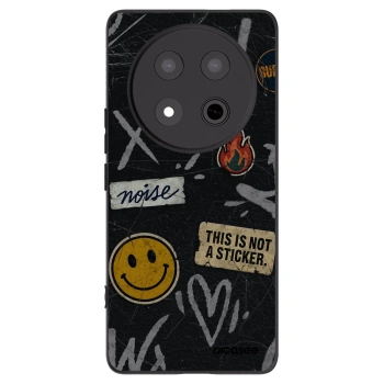 Picasee silikonový černý obal pro Honor Magic7 Lite 5G - STICKERS x TAGS
