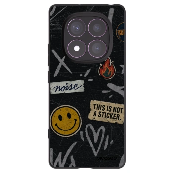 Picasee silikonový černý obal pro Xiaomi Redmi Note 14 Pro 4G - STICKERS x TAGS