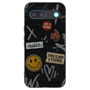 Picasee silikonový černý obal pro Google Pixel 8 - STICKERS x TAGS