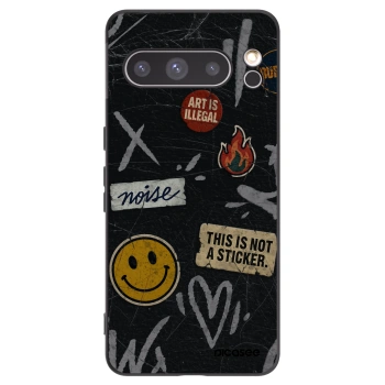 Picasee silikonový černý obal pro Google Pixel 8 Pro - STICKERS x TAGS