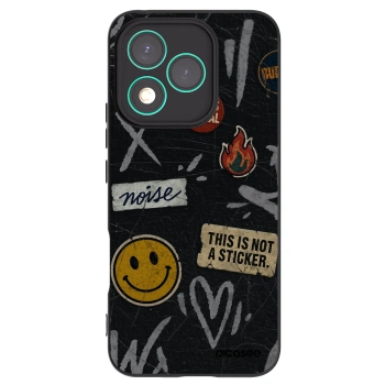 Picasee silikonový černý obal pro Honor 400 Lite 5G - STICKERS x TAGS