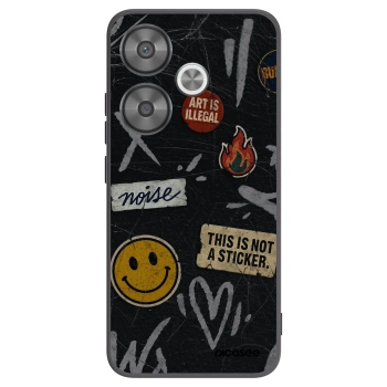 Picasee silikonový černý obal pro Xiaomi Poco F6 - STICKERS x TAGS