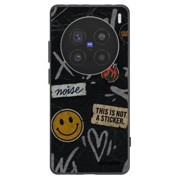 Picasee silikonový černý obal pro Vivo X200 Pro - STICKERS x TAGS