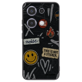 Picasee silikonový černý obal pro Xiaomi Redmi Note 14S - STICKERS x TAGS