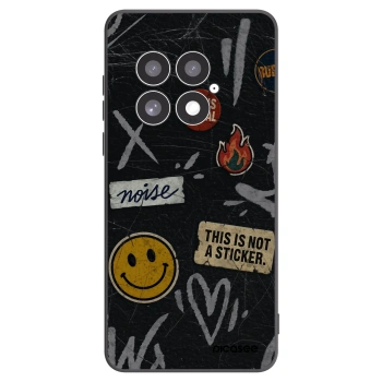 Picasee silikonový černý obal pro OnePlus 13 5G - STICKERS x TAGS